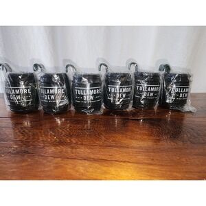 Set of six Tullamore Shot Glasses Whiskey Barrels‎